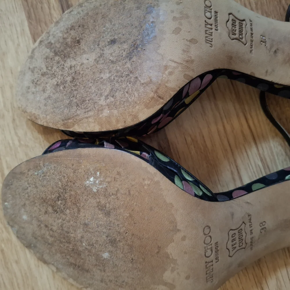 SOLD DO NOT BUY Jimmy Choo Vintage Polka Dot Sandals - Ratti Dot - Picture 5 of 7